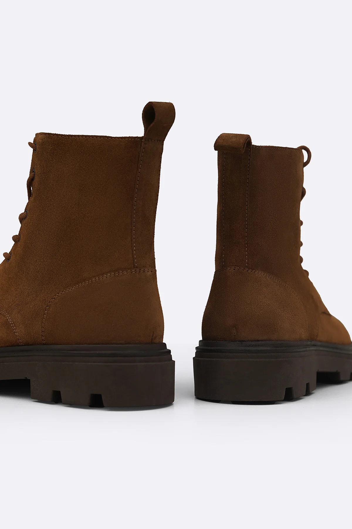 CHUNKY LEATHER BIKER BOOTS